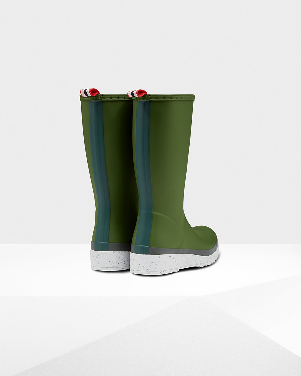 Play Botas Hunter Mujer Original Tall Speckle Rain - Verde/Blancas - Argentina 0678UDSFH